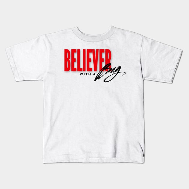 "Believer with a Bag" Logo Kids T-Shirt by TheTRUFoundation